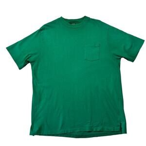 Vintage LAND'S END  Green T-Shirt Size XL men's, made in USA 100% cotton